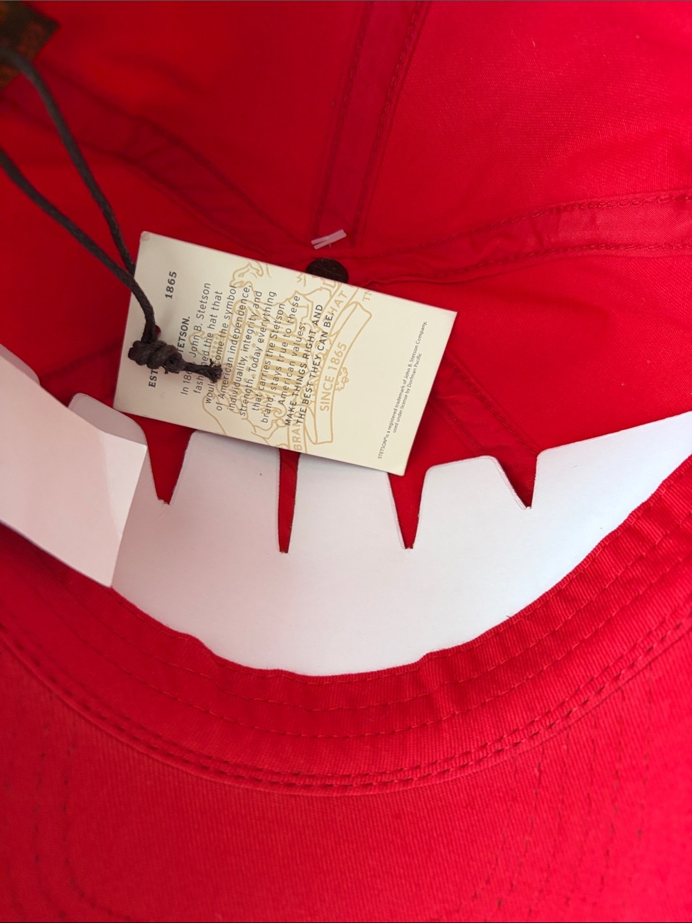 Stetson Red Cotton Baseball Cap - Picture 6 of 9